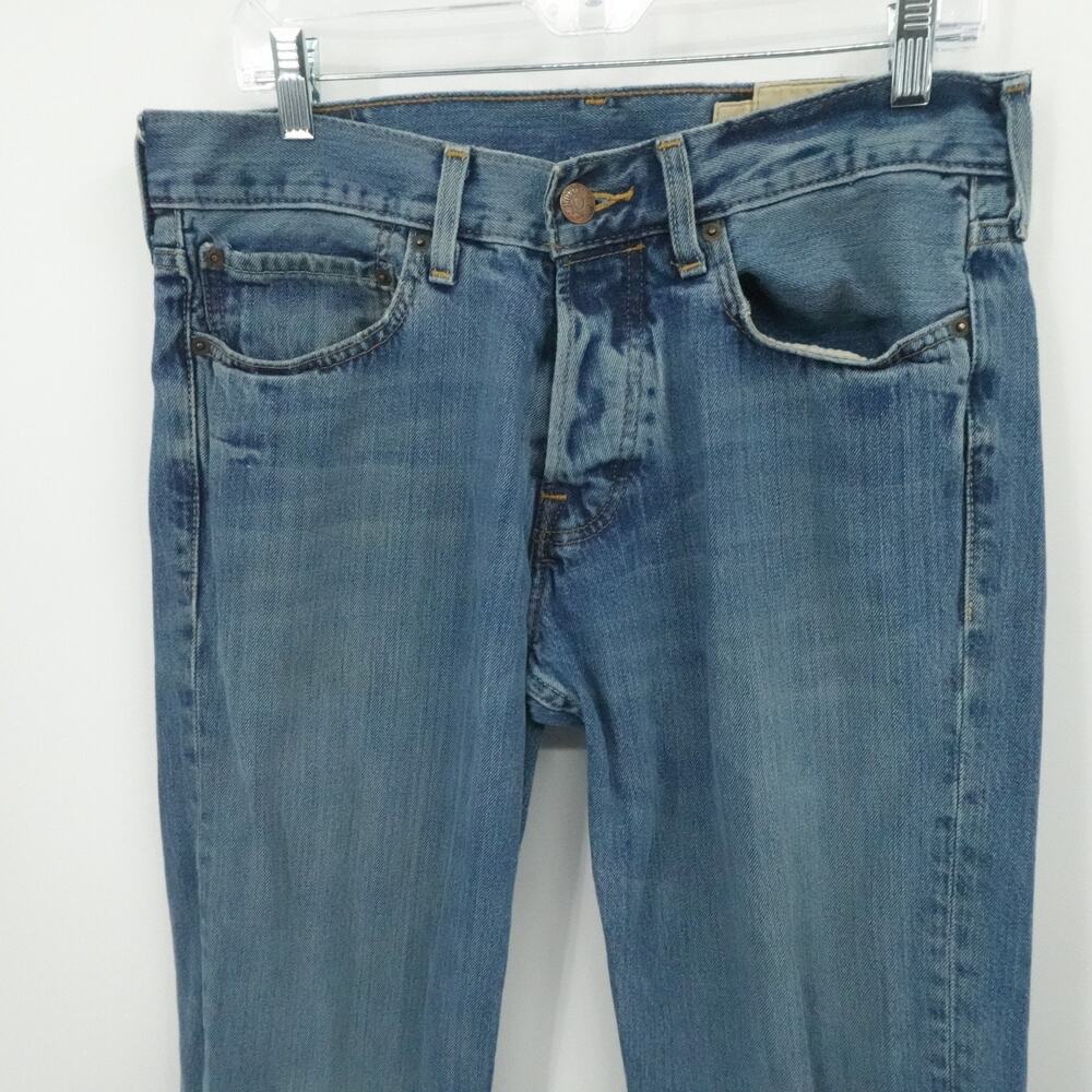 Hollister Jeans Mens 30x30 Straight Leg Classic Fit Distressed Denim Pants - Picture 8 of 14